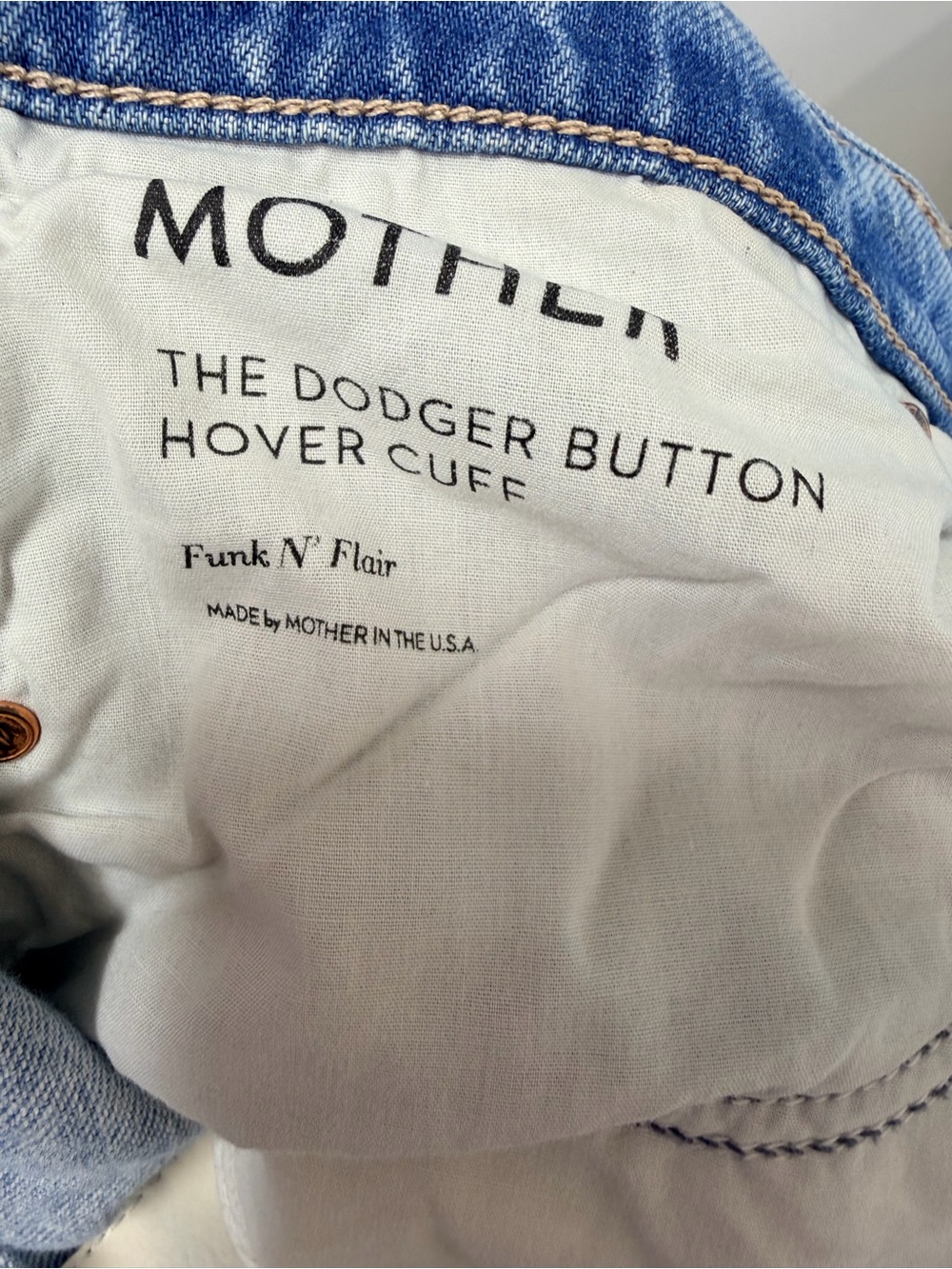 Mother Superior The Dodger Button Hover Cuff Jeans Size 30 - Picture 12 of 14
